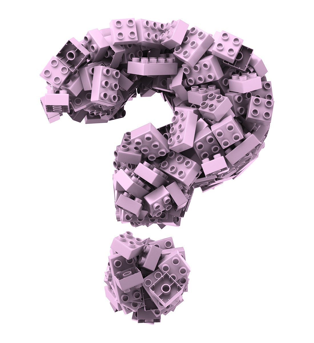 question mark made of lego blocks