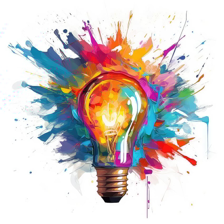 artistic light bulb illustration